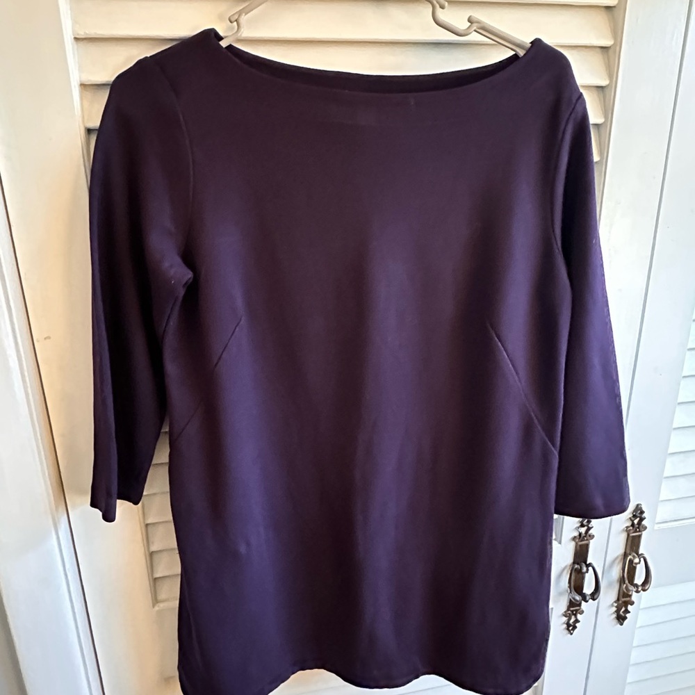 J. Jill Deep Purple Ponte Top